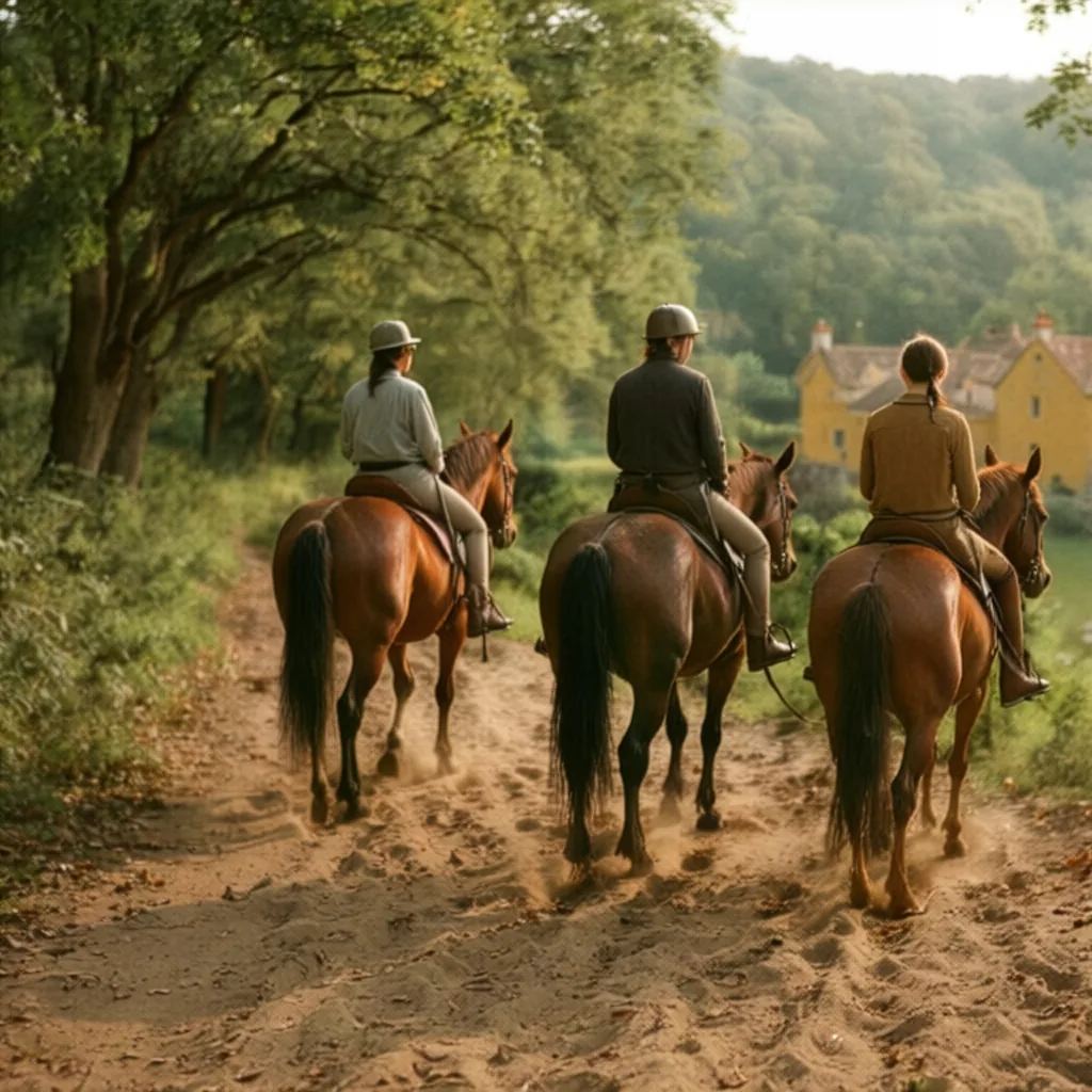 Balade à cheval en Dordogne, autour de Saint-Front-d'Alemps
